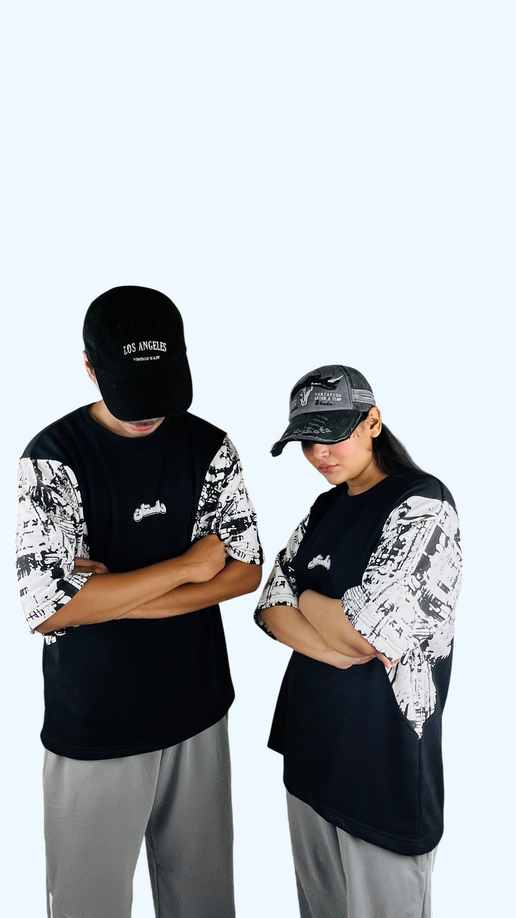 Oversized Printed Shirt With Graphics Sleeves