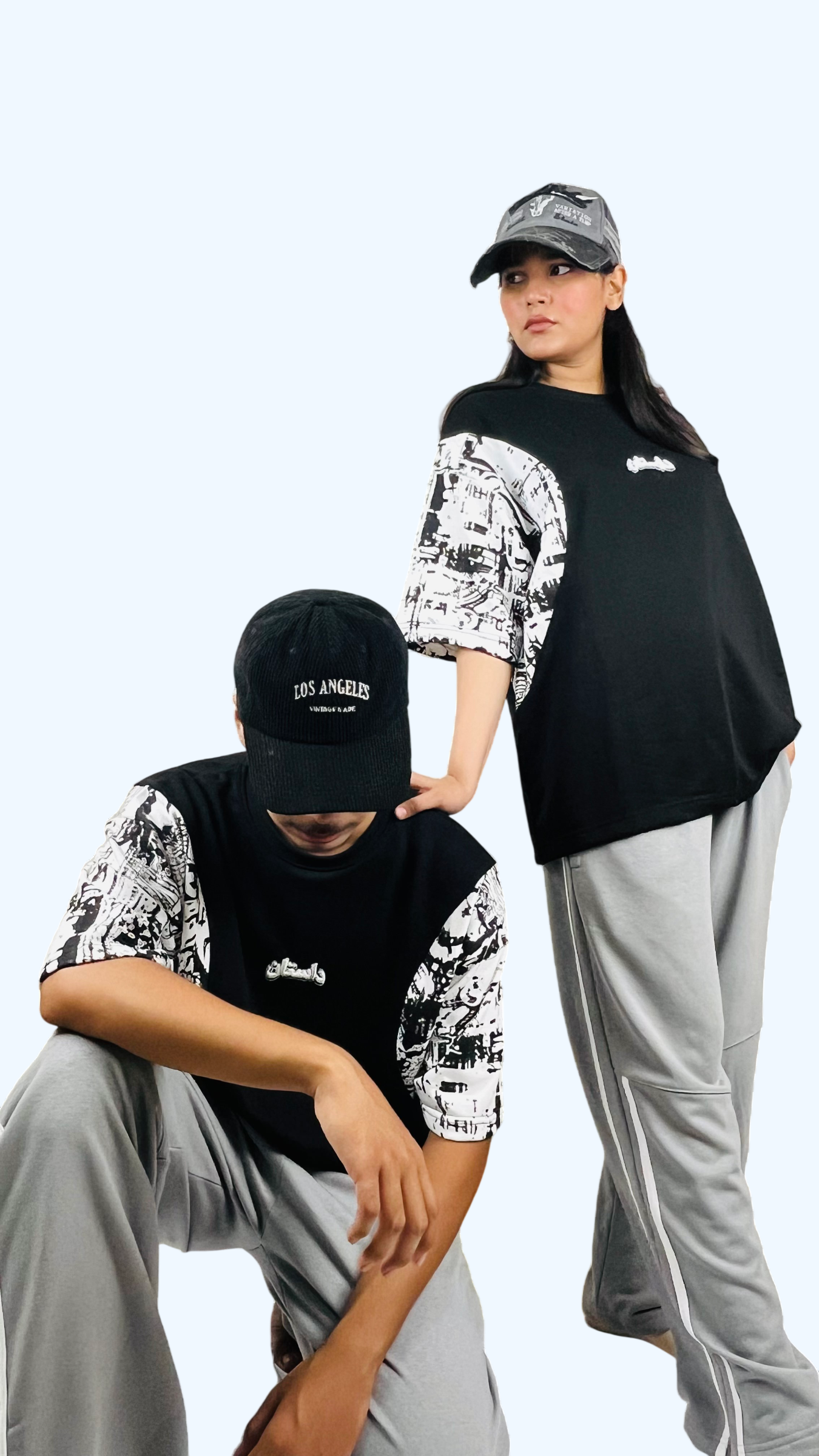 Oversized Printed Shirt With Graphics Sleeves