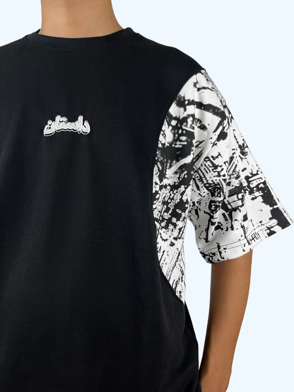 Oversized Printed Shirt With Graphics Sleeves