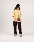 Oversized Beige Paperbag Graphic Tee