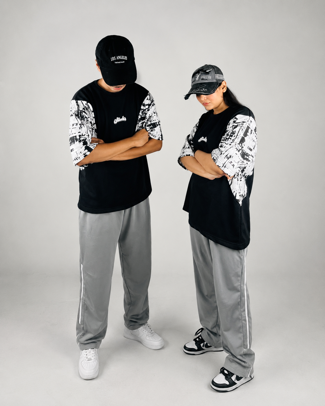 Oversized Printed Shirt With Graphics Sleeves