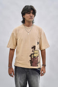 Oversized Beige Paperbag Graphic Tee